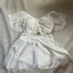 ホワイトメッシュ水着セット