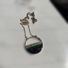 マルチカラー円形　ネックレス