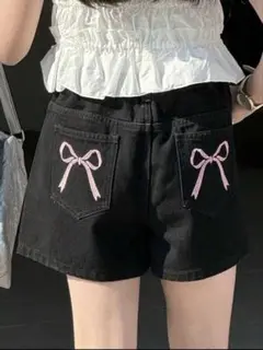 ショートパンツ　リボン