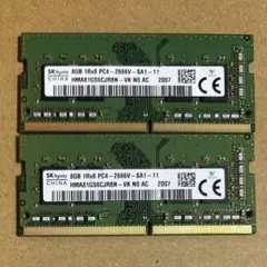 ノートPCメモリ　 SKhynix PC4-2666V 16GB(8GB×2枚)