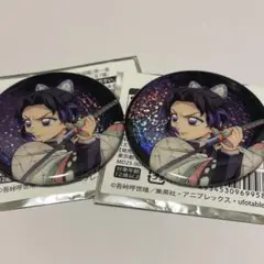 劇場版　鬼滅の刃　ランダムグリッター缶バッジ　胡蝶しのぶ　2個