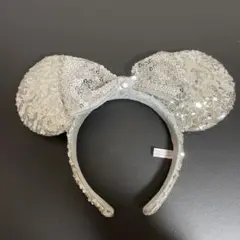 ミッキー型シルバースパンコールカチューシャ