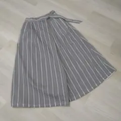 URBAN RESEARCH グレー ストライプ フレアスカート