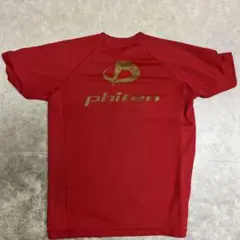 phiten 赤 ラグランスリーブシャツ　ファイテン