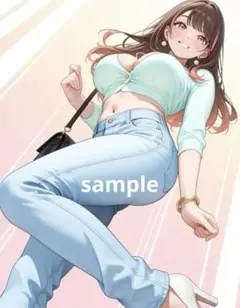 ※A4対応 AIイラスト 美女 L版サイズ 1点物 E9