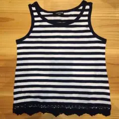 COMME CA ISM ストライプ タンクトップ 120
