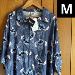 ディズニー　スティッチ　アロハシャツ　半袖　Tシャツ　M