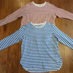 ユニクロボーダーティシャツセット、XL