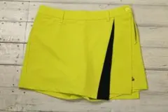 【新品同様】☆PGM GOLF：ゴルフウェア　キュロットスカート　イエロー系Ｍ