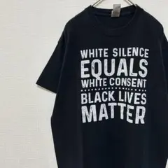 GILDAN 文字ロゴ プリント Tシャツ 黒 ブラック 古着