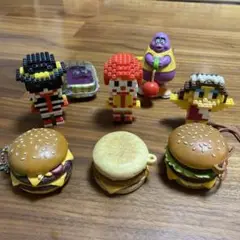 【マクドナルド】ハンバーガー型ストラップとキャラクターセット