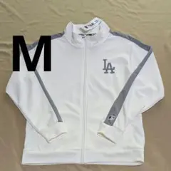 【未使用品・М】MLBドジャース●ジップアップ●トラックジャケット●白