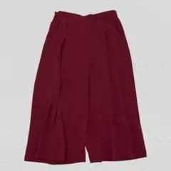 LA CHAPELLE♡ガウチョパンツ　インナーあり　バックゴム　あずき色　38