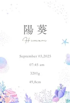 命名書(台紙のみ)
