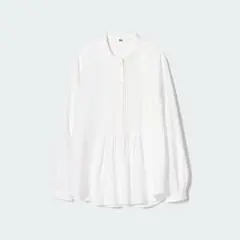 ユニクロ レーヨンピンタックプルオーバーブラウス（長袖） UNIQLO