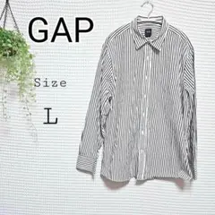 GAP ストライプ 長袖シャツ Lサイズ