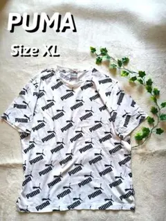 【即購入歓迎】PUMA ロゴTシャツ ゆったりサイズ白×黒 ストリート系