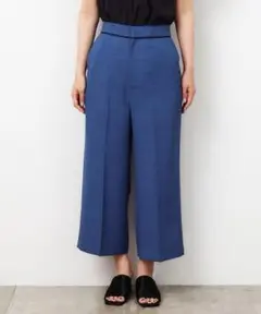 オペークドットクリップ　パイピングワイドパンツ