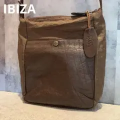 【美品】 IBIZA イビサ ショルダーバッグ サコッシュ ブラウン ナイロン