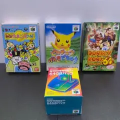 NINTENDO64 ゲームソフト3本セット + 64GBパック