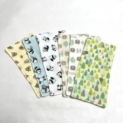 4重ガーゼミニハーフハンカチ6枚セット (Ｆ)
