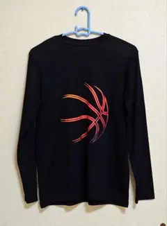 キッズ　バスケット　長袖Tシャツ　ブラック　160cm