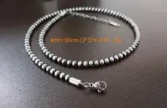 新品※ナバホパールネックレス 一連 4ミリ インディアン 50cm アジャスター