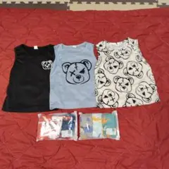 ❤️クマプリント・ノースリーブタンクトップ3点＆パンツセット・新品❤️