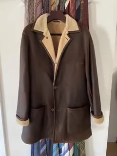 【SALE】エンリコ・マンデッリ 最高級ディアスキン カシミヤ カーコート52 SALE】エンリコ・マンデッリ 最高級ディアスキン カシミヤ カー