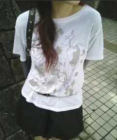 【新品未使用品】 JEANASIS 25quee イラストシアーtシャツ