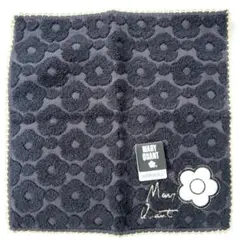 未使用　MARY QUANT マリークワント　タオルハンカチ　ブラック　マリクワ