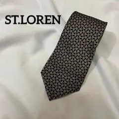 ST.LOREN シルクネクタイ　総柄　イタリア製　メンズ　紳士　派手デザイン
