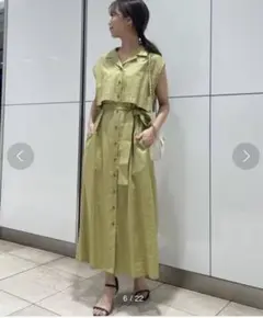 LiRy ノースリーブシャツワンピース