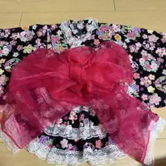 ✨美品✨浴衣ドレス　3点セット　花柄　女の子　110cm
