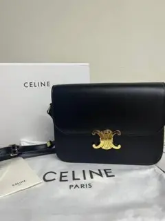 CELINE レザー ショルダーバッグ