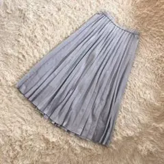 未使用級『UNIQLO』ユニクロ　プリーツスカート　ロング丈　裏地有り(M)