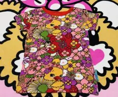 洗濯のみまたは着1 グラグラ総柄Tシャツピンク 110 JAMチェリッチュパンダ