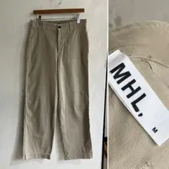 美品 MHL. BRUSHED COTTON TWILL PANTS