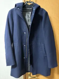 【最終値下げ】THE SHOP TK フード付きチェスターコート M ネイビー