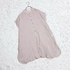 【rectangle】ノースリーブシアーシャツ (F) 透け感 チュニック