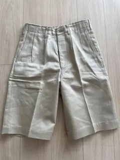 1回着用AT LAST & CO. ベージュハーフパンツ　2タック　30