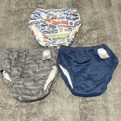 未使用　95cm トレーニングパンツ ３層 吊り式 3枚セット 電車
