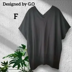 ⭐匿名配送⭐レディース Vネック トップス黒ブラックフリーサイズ薄手