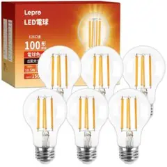 】Lepro led電球 e26 led 電球色 100W形 6個入