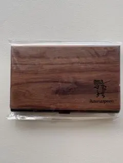 蛙スプーン 木製名刺入れ