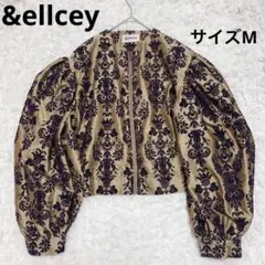 &ellecy アンドエルシー　猫フロッキー　ブルゾン　サイズM 日本製