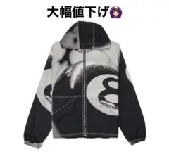 ジャケット・アウター stussy shell 8ball M Stussy 8 Ball Beach Shell Jacket 'Grayscale' 115702