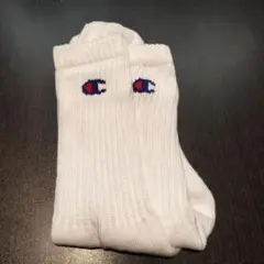 Champion ホワイト クルーソックス
