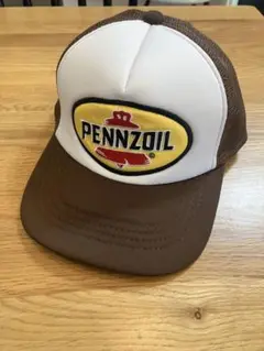PENNZOIL ペンズオイル メッシュキャップ ブラウン×ホワイト