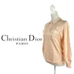 09T939☆ Christian Dior 薄ピンク 長袖ポロシャツ ウェア